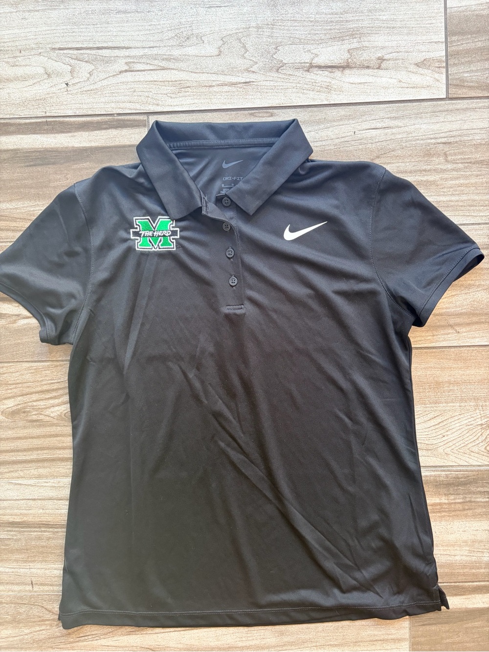 Nike Women’s Marshall Thundering Herd Black Polo